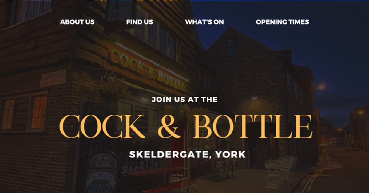 Cock & Bottle in York